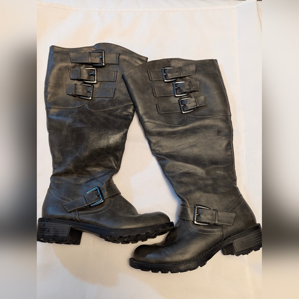 Journee Collection Knee Boots with Buckles